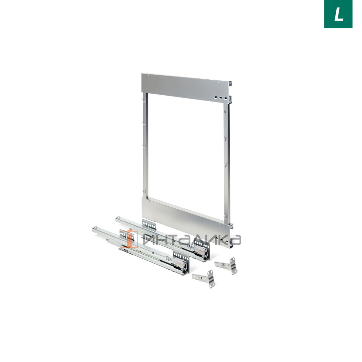 Комплект установочный КЕССЕБЁМЕР / KESSEBOHMER Комфорт II, H654, левый, титан