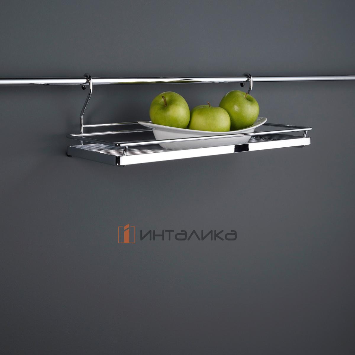 Полка навесная малая КЕССЕБЁМЕР / KESSEBOHMER Линеро Классик, хром глянец