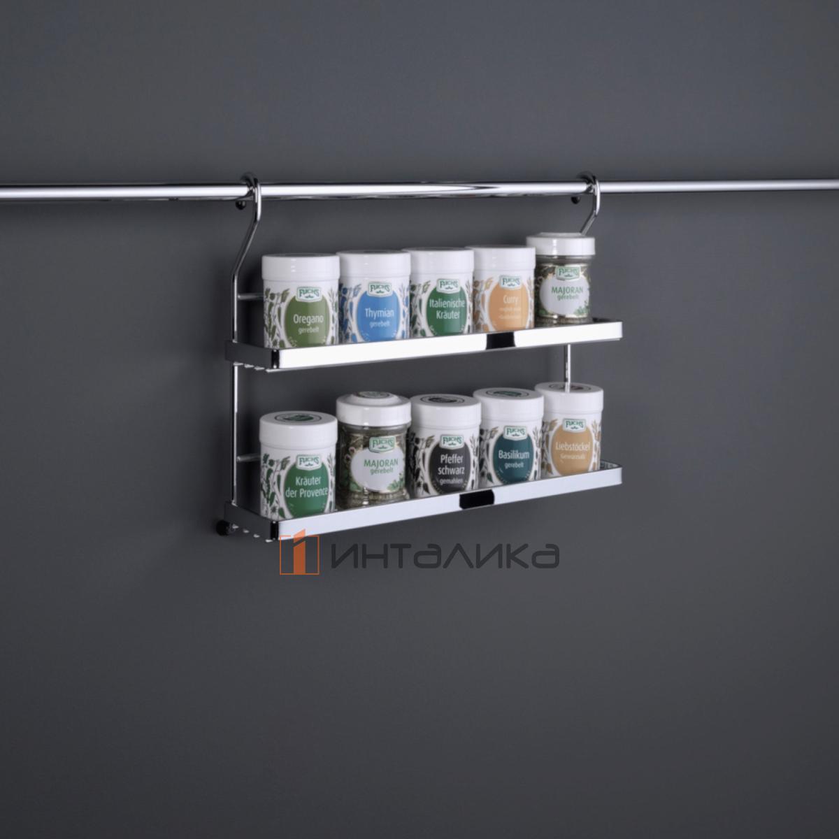 Полка для специй КЕССЕБЁМЕР / KESSEBOHMER Линеро Классик, хром матовый