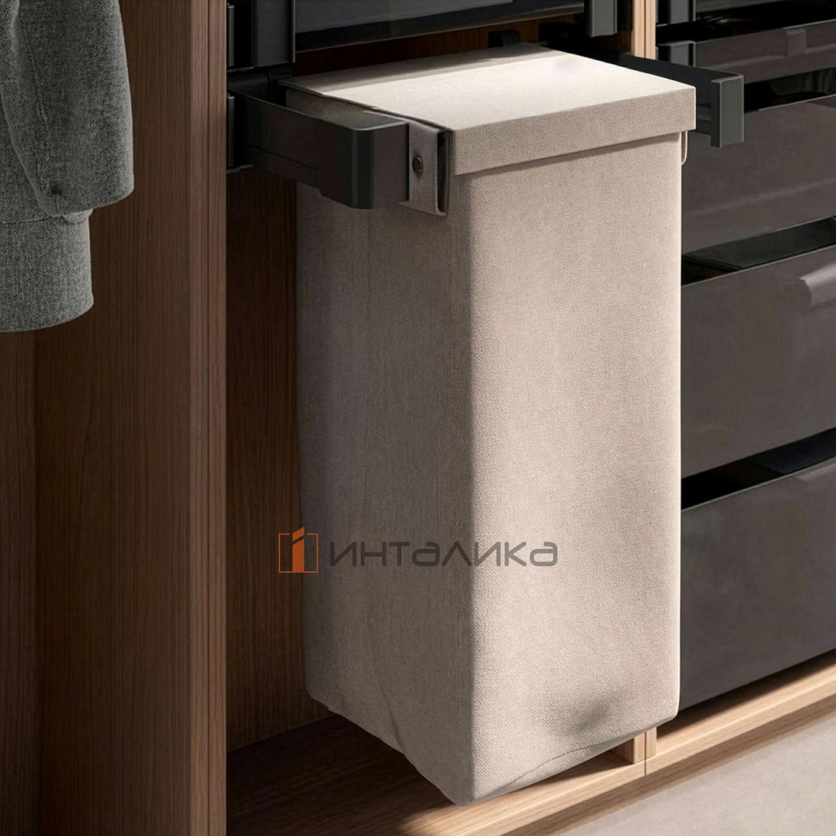 Комплект мешок для белья выдвижной 320 КЕССЕБЁМЕР / KESSEBOHMER Конеро, W 484-544, D 345, мешок узкий 1 шт, черный