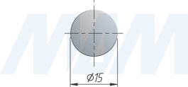 Размеры самоклеящейся ответной планки для толкателей K-PUSH TECH (артикул 4523 872), чертеж 3